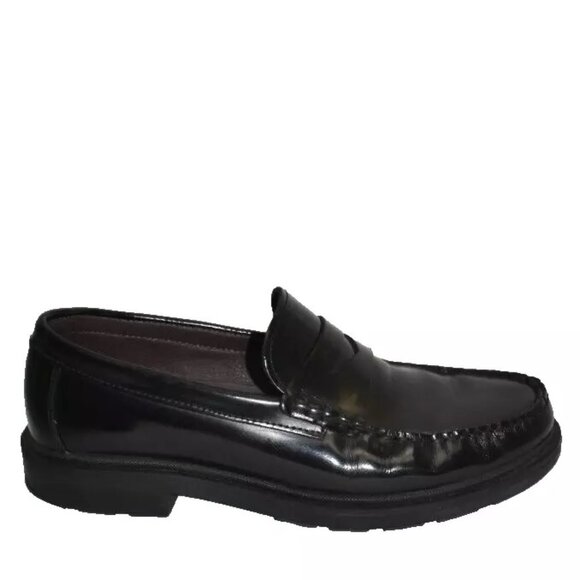New! M By Bruno Magli Mello Penny Loafer Leather Black Size 11.5 M DD382